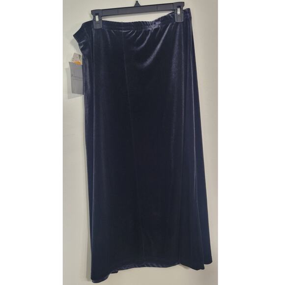 Portraits By Northern Isles Skirt Womens X-Large Velvet Long Twilight Navy NWT - Picture 2 of 8